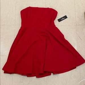 Red Strapless Lulus Dress